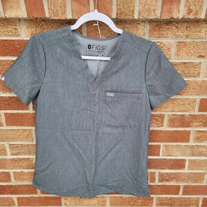 Figs Technical Collection Women's Size XS Grey Scrub Top Style FW1000